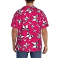 thumbnail image 3 of KLL Butterfly Print Men's Shirt Short Sleeve Button Down Summer Cuba Beach Shirts- Large, 3 of 5