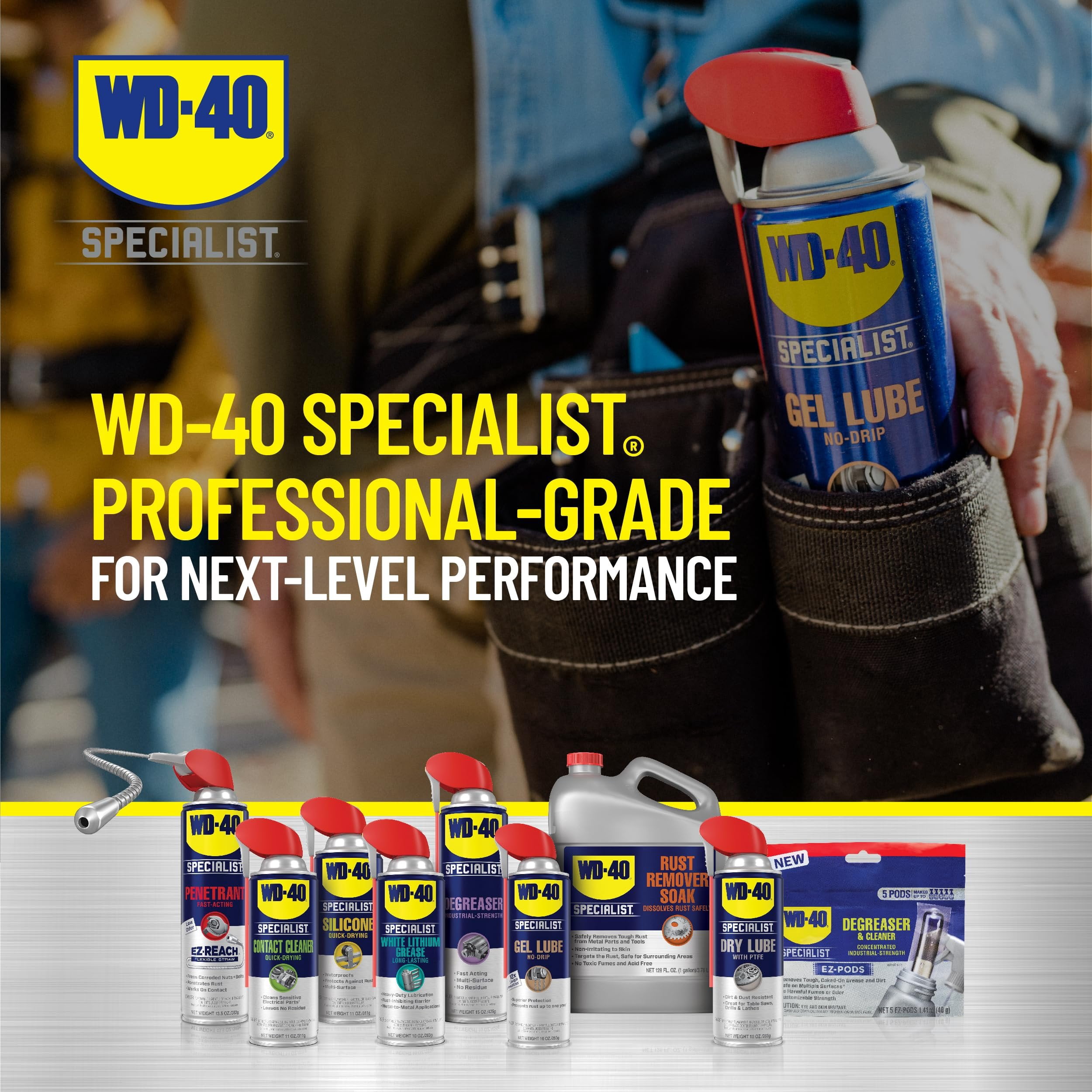6-pack WD-40 Specialist Gel Lube with Smart Straw Sprays 2 Ways - Lubricant - 6 Pack, 10 oz — Residential Use, Standard Application