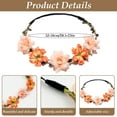 thumbnail image 2 of ZYNERY 5PCS Flower Crown Headbands Flower Headbands for Women Girls, Multicolour Flower Hair Wreath Floral Headpieces Festival Hair Accessories for Wedding Party Festival, 2 of 10