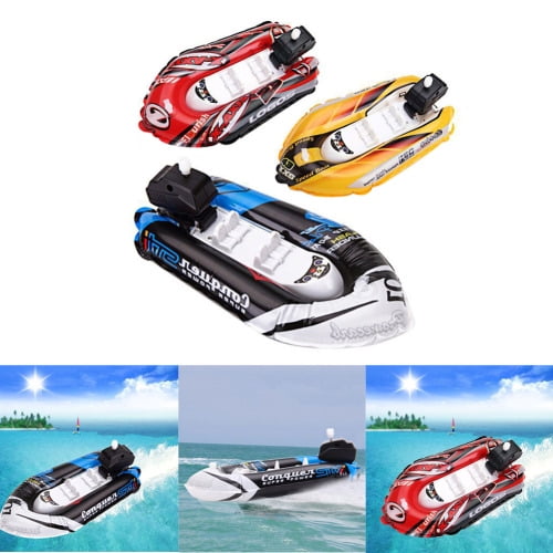Inflatable PVC Lifeboat Wind Up Powered Boat Kids  Water Toy Random#2 