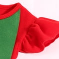 thumbnail image 6 of Toddler Girls Elf Outfit Short Sleeve Christmas Elf Dress Girls Hat Set Party Dress Christmas Outfits for Kids 3-4 years, 6 of 9
