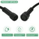 thumbnail image 2 of Uxcell Paquete de 5 Cables de Extensión a Prueba de Agua, Cable de 4 Pines de 9.84 Ft/3m con Conectores Masculinos y Femeninos IP67 para Focos [Negro], 2 of 7