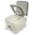 thumbnail image 1 of Camco Toilet 41531 Portable; 2.5 Gallon; Bellows Pump Flush Control; Pull Slide Valve Flush; Beige Plastic, 1 of 7