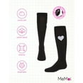 thumbnail image 6 of MeMoi  Fuzzy Heart Knee High Socks - Girls - Female, 6, Black, 6 of 7