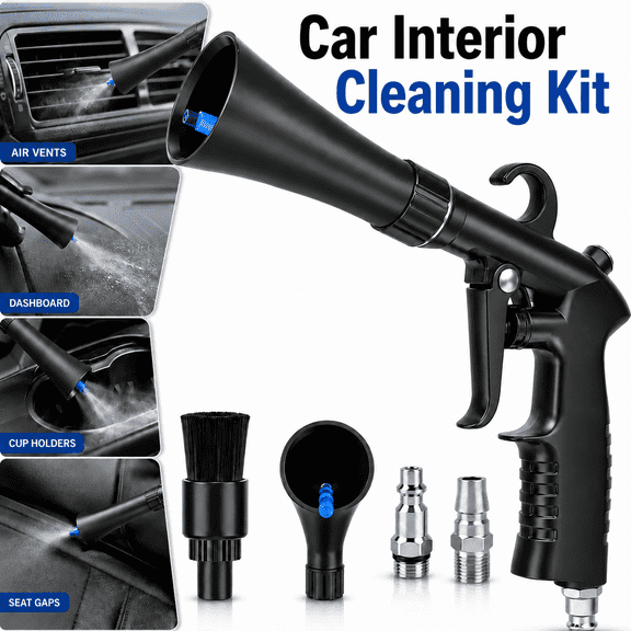 Car Cleaning Gun Detailing Interior Dryer Air Blow Gun, High Pressure Blower Gun, Car Detailing Kit Interior Cleaner, Car Detailing Tools for Car Quickly Blasts Dirt and Dust Works with Air