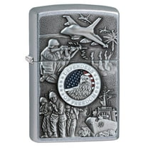 Zippo Defenders of Freedom Emblem Street Chrome Pocket Lighter