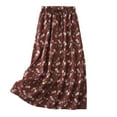 thumbnail image 2 of Women Ditsy Floral Bohemian Mesh Midi Skirt Elastic High Waisted Flowy Summer Long Skirt, 2 of 6