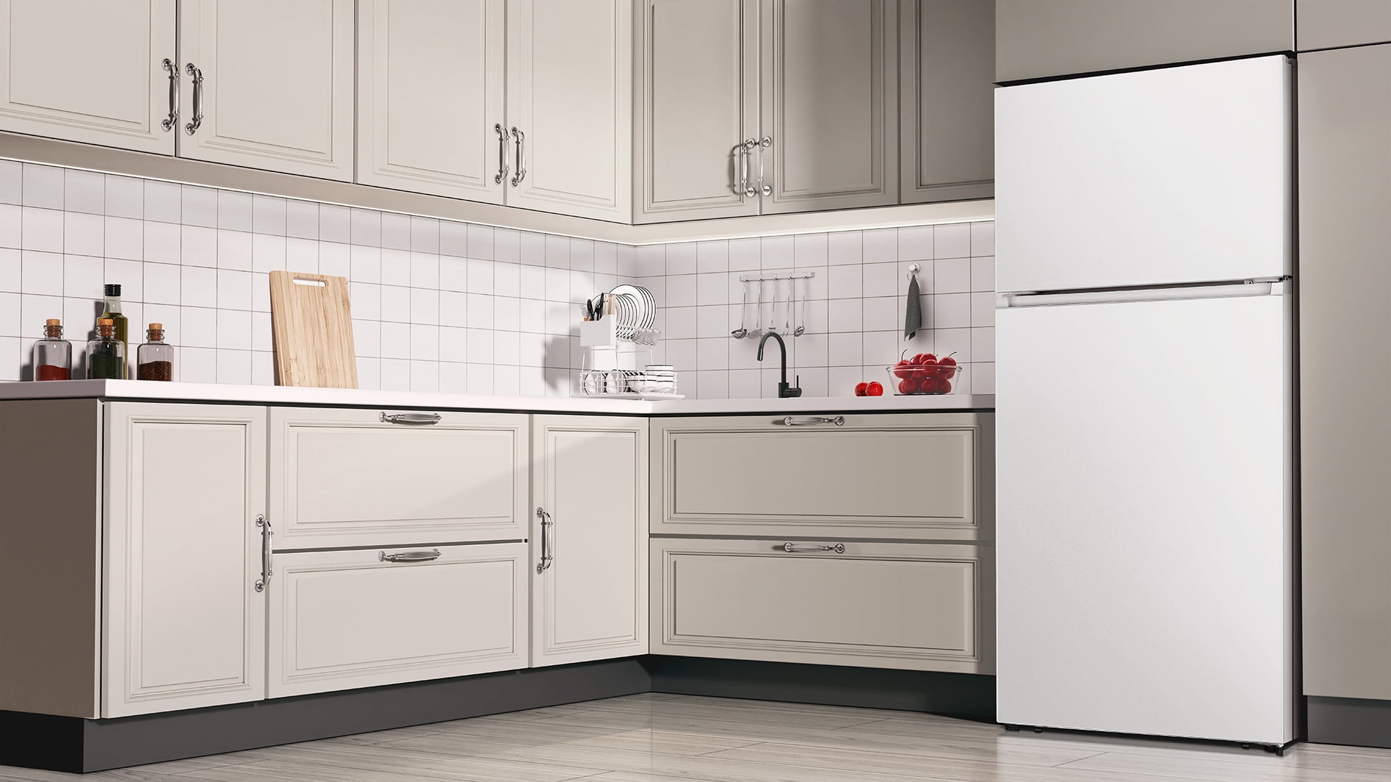Mora 18 Cu. ft. Top Mount Refrigerator, Standard Door Style, New - White, LED Lighting, MRT180N6AWD