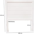 thumbnail image 5 of Cabecera Para Cama Individual Muebles GM Modelo Duela Pata Delgada Madera de Pino Laca Color Blanco, 5 of 5