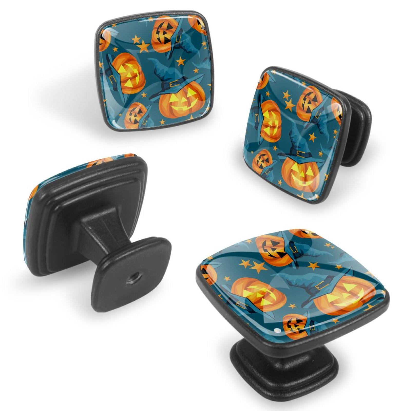 4 Pcs Cabinet Handle Drawer Pulls Pumpkin Star Knobs with Screws Square Furniture Office Cabinet Knob Decoration