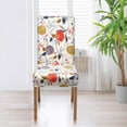 thumbnail image 2 of Dining Room Chair Covers Set of 4, Stretch Printed Kitchen Chair Covers, Washable Removable Parson Chair Cover for Dining Room, Restaurant, Ceremony, Universal Size, 2 of 6