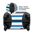thumbnail image 4 of Balery Red Funny Crab On Blue Stripe Luggage Cover Protector, Scratch And Dirt Resistant, Fits 18-32 Inch Luggage(excluding luggage) - Small, 4 of 9
