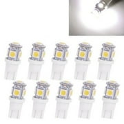 Leke 10x LED Replacements for Malibu Landscape Light 5 Led/SMD Per Bulb 194 T1 T5 Wedge Base Cool White 12V Dc 1W 60LM 6,000K