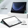thumbnail image 3 of Pour Funda Samsung Galaxy Tab S9 FE S9FE 2023 Case 10.9 Pouces Support Pliant Magnétique Folio Intelligent Tablette pour Samsung Tab S9 FE Case Rouge pour Tab S9 FE 10.9, 3 of 6