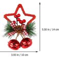 thumbnail image 5 of Colgante de campanas de Navidad, colgante de estrella para árbol de Navidad, decoración de armario (rojo + blanco, 2 uds.), 5 of 5