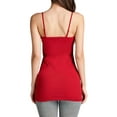 thumbnail image 2 of Women's & Juniors BASIC ADJUSTABLE SPAGHETTI STRAP TUNIC CAMI W/ SHELF BRA, 2 of 3