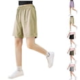 thumbnail image 5 of ZACPNCV Flowy Shorts for Girls Kids Athletic Running Quick Drying Pants Elastic Lounge Comfy Shorts with Pockets Gray 13-14 Years, 5 of 5
