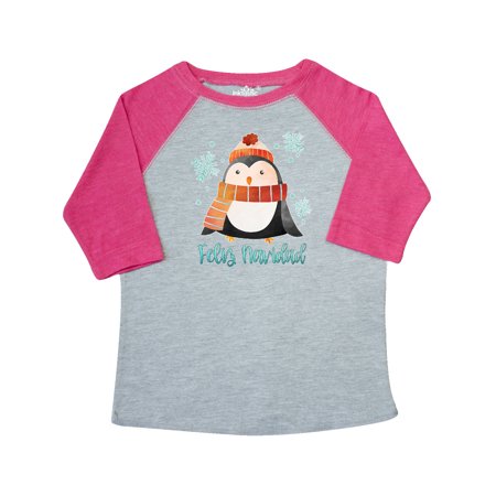 

Inktastic Feliz Navidad Cute Winter Penguin in Hat and Scarf Gift Toddler Boy or Toddler Girl T-Shirt