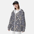 thumbnail image 3 of Daiia Daisies Flowers UPF 50+ Sun Protection Hoodie Jacket Lightweight Long Sleeve Sun Shirt for Women Men with Pocket Hiking Outdoor-Medium, 3 of 7