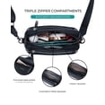 thumbnail image 4 of Bolso bandolera Alldaily pequeño de piel vegana con triple cremallera, 4 of 6