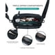 thumbnail image 4 of Bolso bandolera Alldaily pequeño de piel vegana con triple cremallera, 4 of 6
