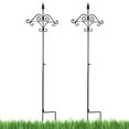 thumbnail image 6 of Ashman 91 Inch Shepard's Hook Floral Design Ground Stake Plant Hanger, 2 Pack, 6 of 8