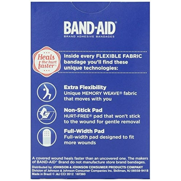 Band-Aid Brand Flexible Fabric Adhesive Bandages for Wound Care & First Aid,  Assorted Sizes, 30 ct 