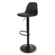 thumbnail image 1 of Silla para Bar y Barra de Cocina con Respaldo y Reposapies de Altura Ajustable Banco Taburete Giratorio con Asiento Acolchado de Diseño Moderno Full Black, 1 of 7