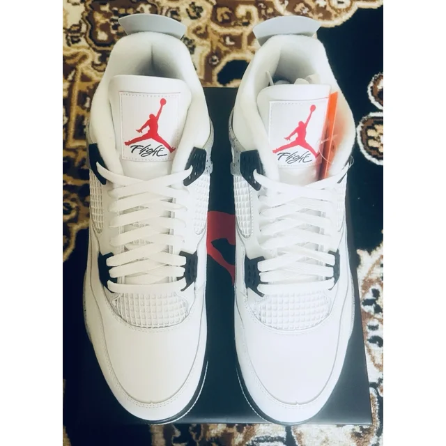 Ni - ke Air Jordan 4 Retro “White Cement” (2025) Men’s Shoes US Size 14.