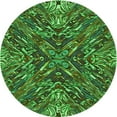 thumbnail image 1 of Ahgly Company Indoor Round Patterned Dark Forest Green Area Rugs, 5' Round, 1 of 6