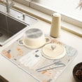 thumbnail image 2 of Yayeee Dish Drying Mat for Kitchen Counter 18" x 24" Microfiber Super Absorbent Coffee Decorative Pad, Halloween Ghosts, 2 of 9