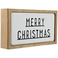 thumbnail image 3 of Northlight 3D Wooden Merry Christmas Decoration - 13" - White and Black, 3 of 6