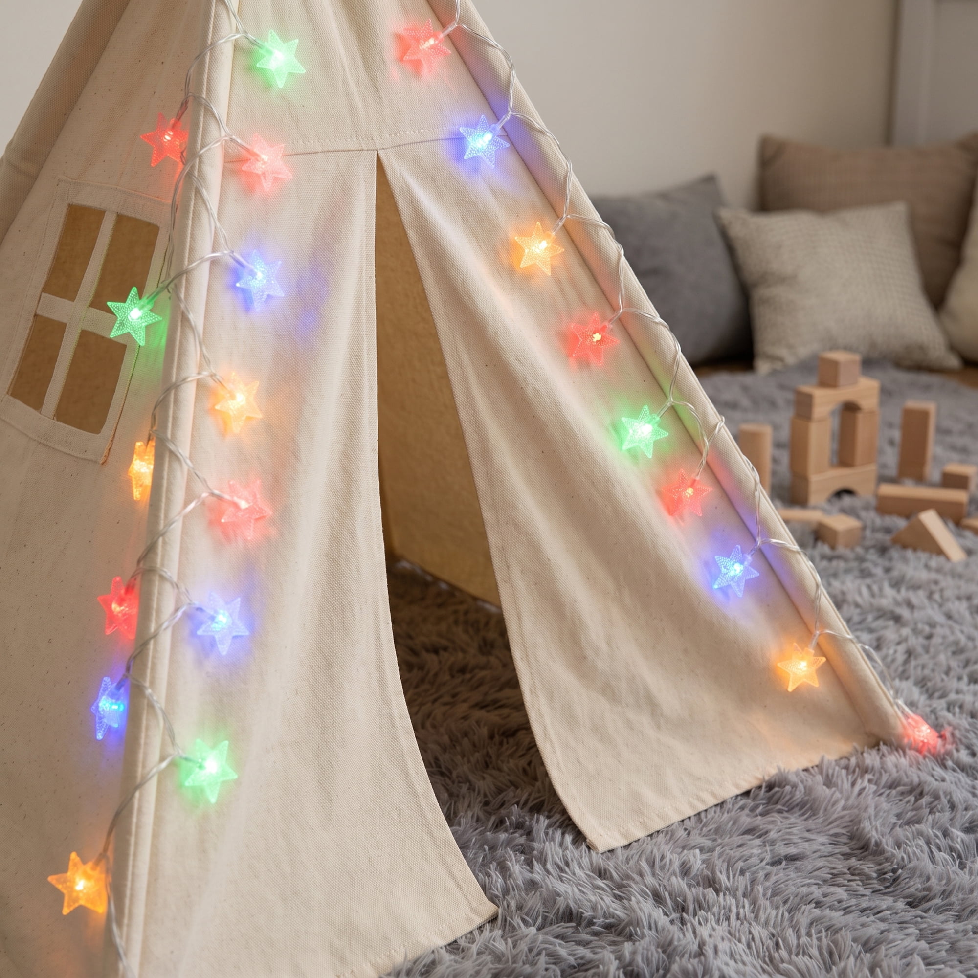 Unique Bargains 3D Star Lights with Flexible Design 9.8 ft Colorful USB Powered