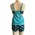 thumbnail image 4 of Two Piece Tankini Swimsuits for Women Tank Blouson Top Bathing Suits with Floral Boyleg Bottoms Modest Swimwear, 4 of 5