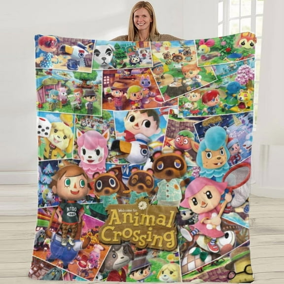 Animal Crossing Birthday Gift for Girl Boy Women Flannel Music Fan Lover 50X60 in