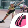 thumbnail image 3 of Yuarrent Bolsa de patines de ruedas grande y transpirable Bolsa de almacenamiento sin olor Cremallera ajustable Bolsillo lateral Correa para el patinar Rosado, 3 of 6