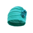 thumbnail image 1 of keepw Polyester Ladies Turban Washable Solid Color Stylish Traditional Cap Office Shopping Head Wrap Headband Bonnet Grey Green, 1 of 6