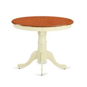 East West Furniture Dining Room Set Buttermilk & Cherry, ANWE3-BMK-W
