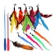 thumbnail image 2 of Teaser interactivo de plumas para , juguetes de varita retráctil con 10 , entrenamiento de ejercicio, suministros de juguetes para jugar Yinane Gatito Teaser Juguetes, 2 of 8