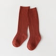thumbnail image 2 of Wxirdrow Boys Girls Socks - Toddler & Kids Colorful Athletic Crew Daily Socks Brick Red,3-5 Years, 2 of 3