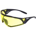 thumbnail image 4 of Set of 3 PAIRS: PADDED MOTORCYCLE RIDING GLASSES - DAY NIGHT DAWN DUSK SMOKED CLEAR YELLOW Shatterproof Polycarbonate, 4 of 5