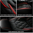 thumbnail image 3 of LAONNVIR Seat Covers Fit for Toyota RAV4 2013-2024 2025: Full Set Waterproof Leather Car Vehicle Seat Covers Protector Compatible Airbag Automotive Seat Covers (Black&Red), 3 of 5