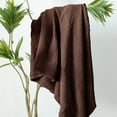 thumbnail image 3 of Carriediosa 100% Cotton Muslin Throw Blanket Gauze Blankets for Adults Soft Throws for Bed and Couch, 50" x 70" Dark Brown, 3 of 6