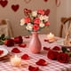 thumbnail image 1 of Rosas artificiales de seda | Ramo de rosas artificiales multicolores realistas para bodas y decoración del hogar | Paquete de 1 pieza, 1 of 6