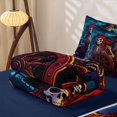 thumbnail image 5 of jejeloiu Ocean Adventure Art Zipper Twin Comforter Sets with Fitted Sheet and 2 Pillowcases Kids,Spooky Skeleton Print Zipper Bedding Set For Boys,Reversible,4 Pieces, 5 of 7