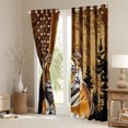 thumbnail image 3 of Castle Fairy Tiger Wildlife Curtains Pack Of 2 (42X84 Each) for Teens,Retro Vintage Curtains Blackout,USA Flag Bedroom Curtains,Breathable Home Decor, 3 of 6