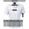 thumbnail image 3 of Guayabera Men's Cuban Beach Wedding Short Sleeve Casual Dress Shirt White L, 3 of 3
