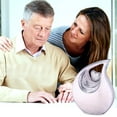 thumbnail image 6 of Large White Teardrop Urn with Silver Heart for Human Ashes - Urns for Adult Men/Male and Women - Cremation Urns for Ash, Funeral/Burial Urns, Decorative and Keepsake ERN, Heart Urn, 2.5 LTR, 6 of 8