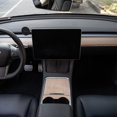 thumbnail image 3 of Parche de pegatinas protectoras de Panel de fibra de carbono de Control Central de coche para Tesla modelo 3 modelo Y accesorios de coche película Interior 2022, 3 of 3