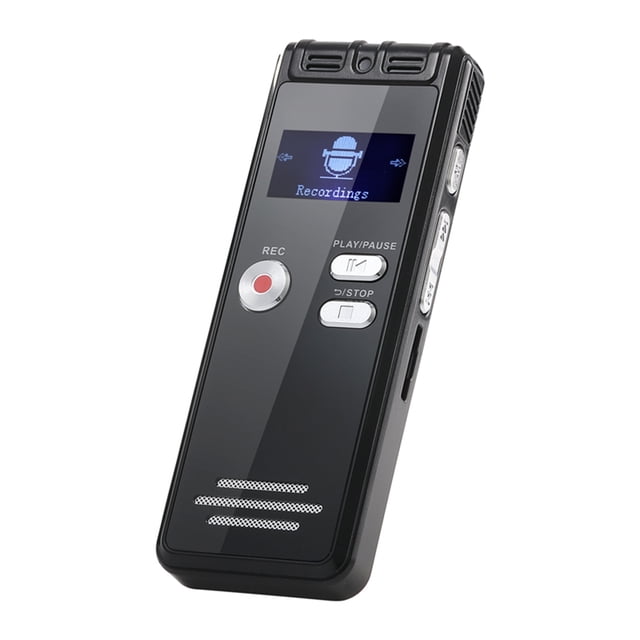 64G Digital Voice Recorder Activated Record Playback MP3 Music Player with Mic and Speaker 1536KBPS Recording Support Password Protection Variable Speed Multilanguages System USB Charging f